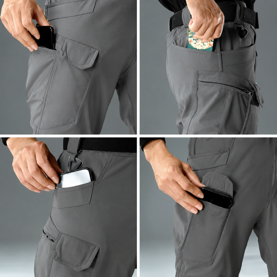Durable Waterproof Tactical Pants with 7 Pockets + Free Tactical Belt