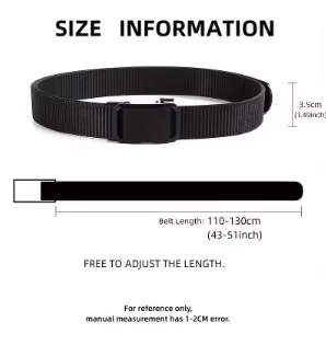Military tactical belt with automatic buckle